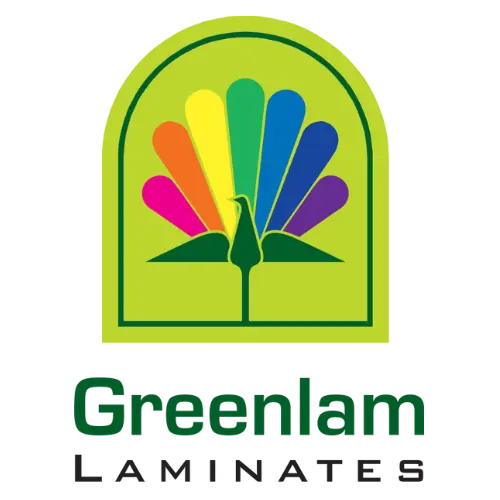 a logo of a green laminates