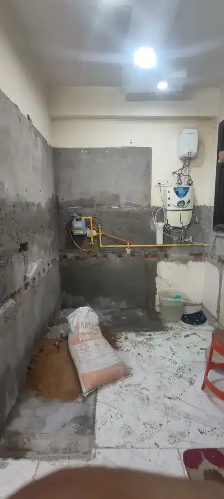 a space of modular kitchen