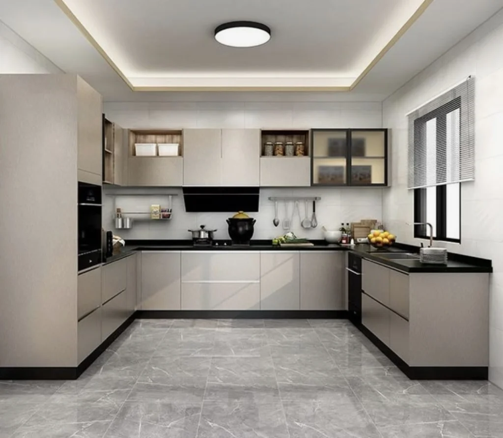 a image of u shape kitchen
