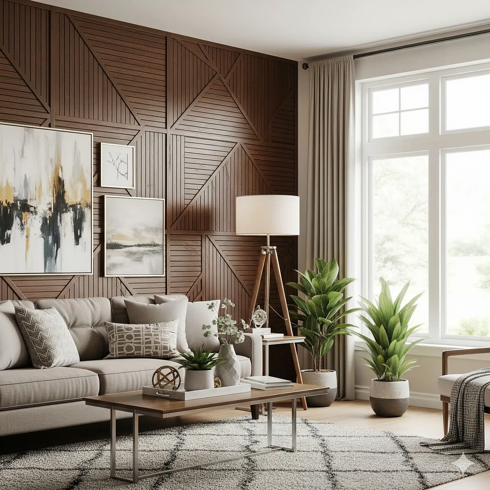 home interior with revamp panels design