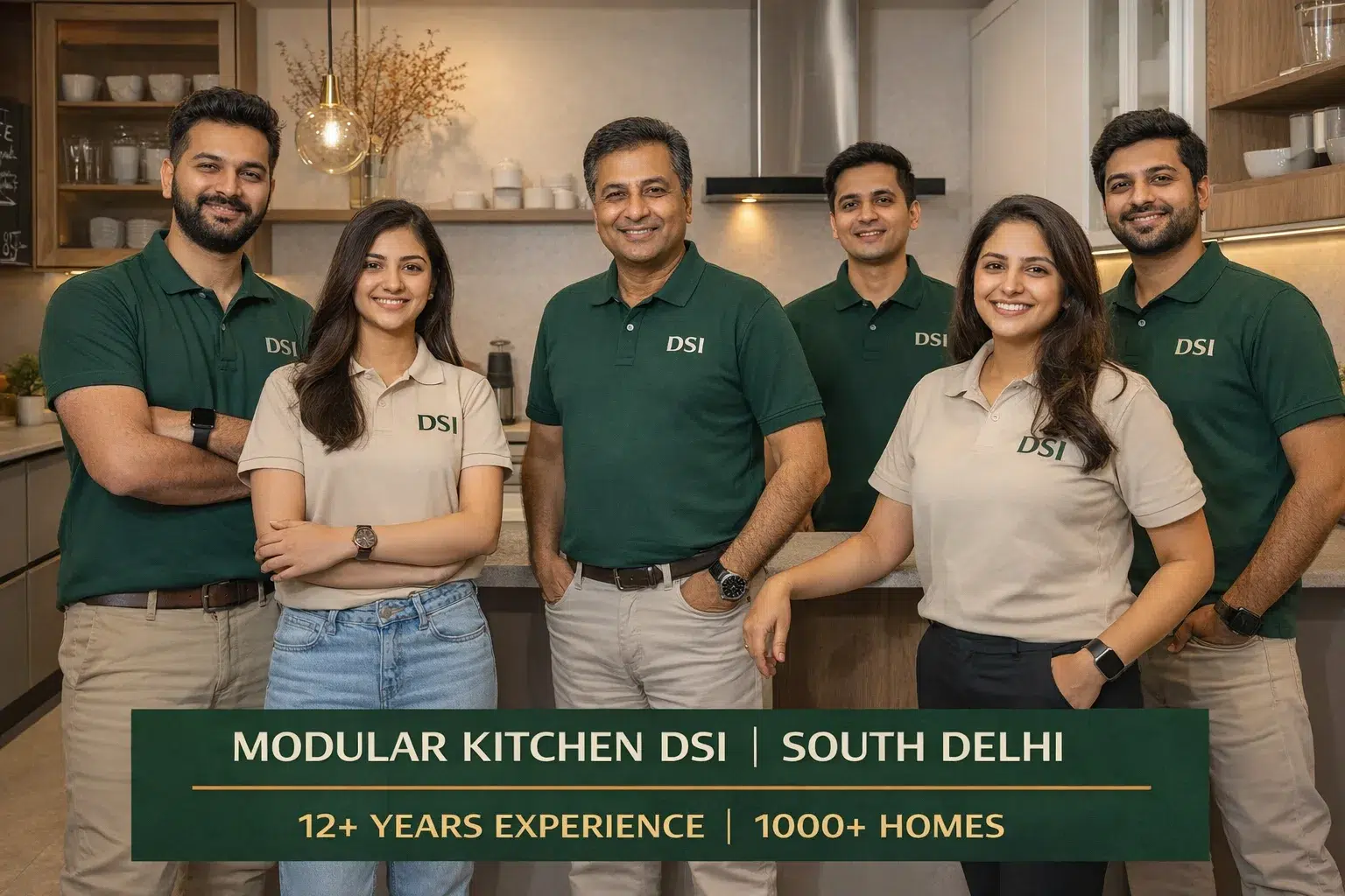 Modular Kitchen DSI team and showroom South Delhi — 12 years experience 1000 homes